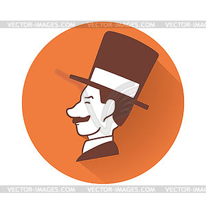 Businessman head symbol - vector clipart