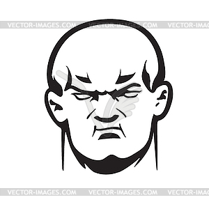 Big bully head - vector image
