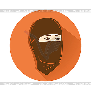 Ninja head symbol - vector clipart