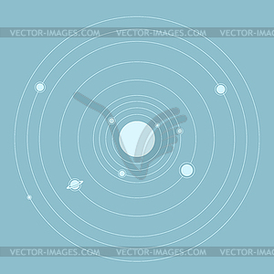 Solar system background - vector clipart