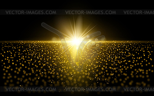 Abstract stylish light effect on black background. - vector clip art