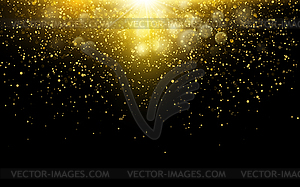 Gold Glitter Dust Texture. Gold Particles. Luxury - vector image