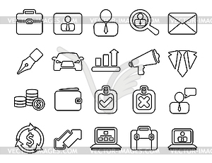 Outline icons for web and mobile. Thin stroke - stock vector clipart