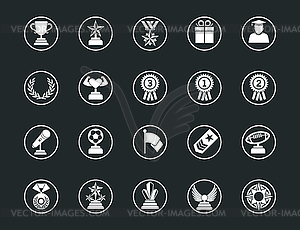 Award Icon. Trophy and prize symbol icon black - vector image