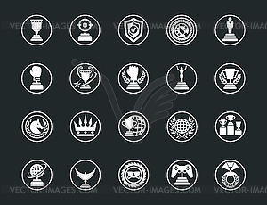 Award Icon. Trophy and prize symbol icon black - vector clipart