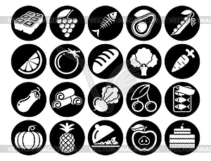 Kitchen Set line icons with open path elements for - vector image