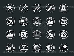 Medical And Health Icons Set Created For Mobile, We - vector image