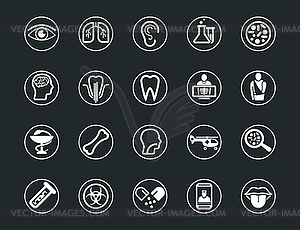 Medical And Health Icons Set Created For Mobile, We - stock vector clipart