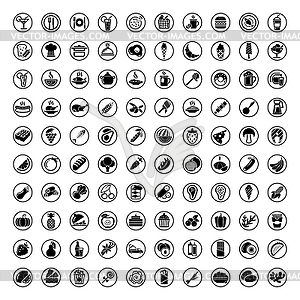 100 Elegant Food cooking Icons Set Created For - vector clipart