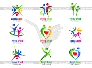 Abstract Human people Symbols Set. Success - vector clipart / vector image