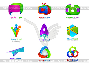 Business Logo Icons Set Graphic Design - vector clipart