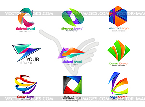 Set of brand design elements. Set colorful - vector image