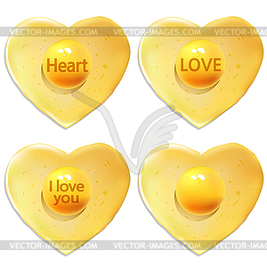 Eggs heart - stock vector clipart