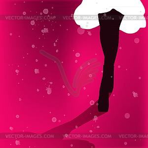 Fashion model silhouettes - vector image