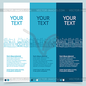 Village brochure design set - vector image