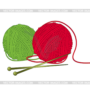 Knitting wool - vector image