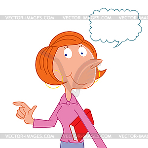 School lessons woman teacher - vector image