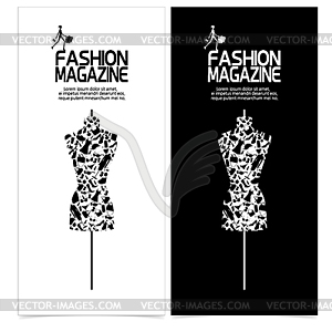 Mannequin fashion silhouette - royalty-free vector clipart