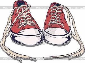 Gym shoe - color vector clipart