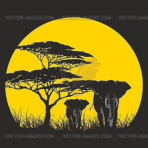 Sun africa - vector clipart / vector image