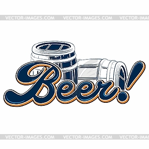 Beer barrel - royalty-free vector clipart