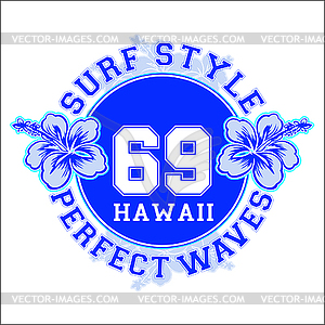 Surf style - color vector clipart