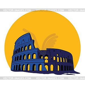 Colosseum night - vector image