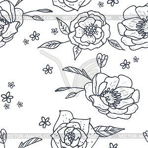 Seamless Background With Floral Ornaments - vector image