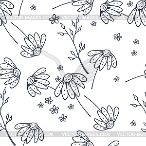 Seamless Background With Floral Ornaments - vector clipart