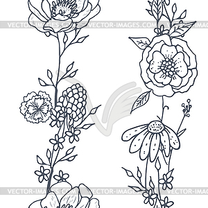 Seamless Background With Floral Ornaments - vector clipart