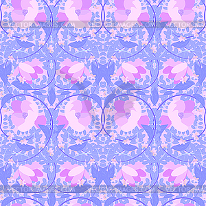 Vintage floral Magnolia and St. John`s wort pattern - vector clipart / vector image