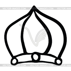 Корона силуэт для вашего дизайна - изображение в векторном формате