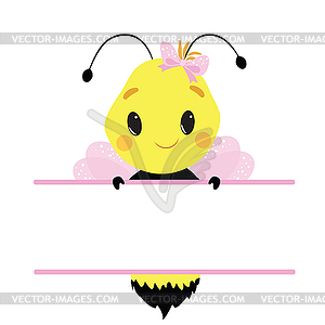 Cute Little Bee - vector image