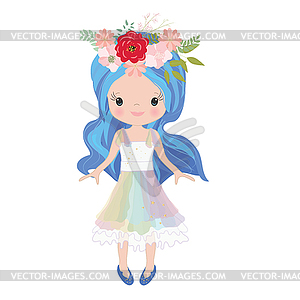 Beautiful Cute Little Girl - vector clipart