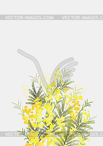 Floral Clean Template with bouquets of flowers - vector image