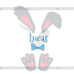 Cute Little Easter Bunny - vector image