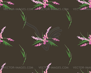 Seamless pattern of lavender flowers - vector clipart