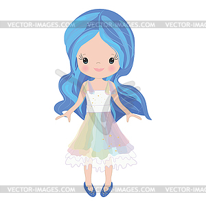 Beautiful Cute Little Girl - vector clipart