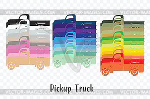 Pickup Old Vintage Truck - vector image