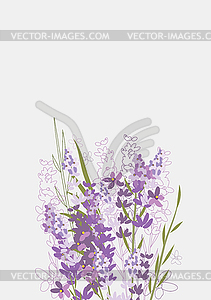 Floral Clean Template with bouquets of flowers - vector clipart