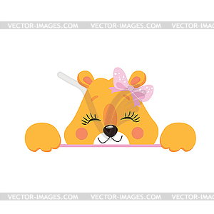 Cartoon Cute Little Animal Lion - vector image