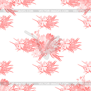 Floral flower cosmos crocus background - vector clipart