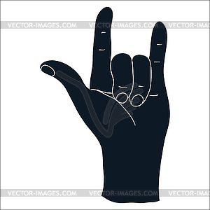 Indian mudra positions of hands and fingers - vector clip art