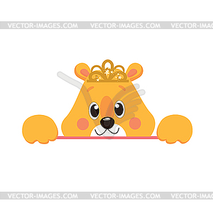 Cartoon Cute Little Animal Lion - vector image