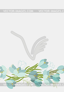 Floral Clean Template with bouquets of flowers - vector image