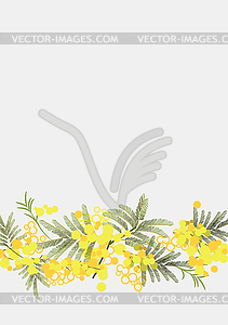 Floral Clean Template with bouquets of flowers - royalty-free vector image