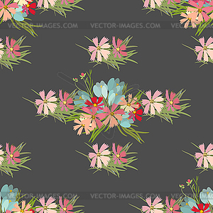 Floral flower cosmos crocus background - vector clipart