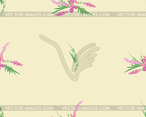 Seamless pattern of lavender flowers - vector image