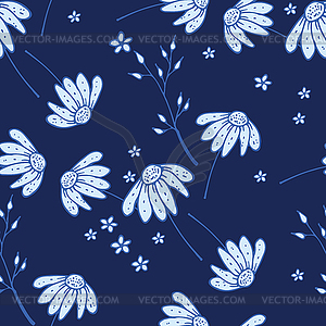 Seamless Background With Floral Ornaments - vector clipart