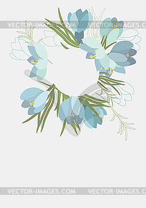 Floral Clean Template with bouquets of flowers - vector clipart / vector image